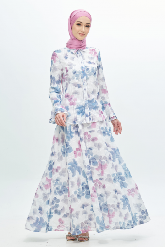 Ivy Dress in Blue & Purple