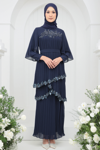 Eleanor Kurung in Dark Blue