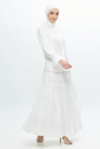 Audrey Dress in Off White