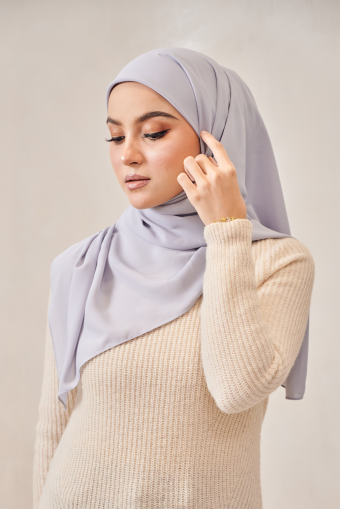 Fluff Chiffon Shawl - Soft Grey