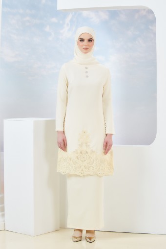 Leyla Kurung in Soft Yellow