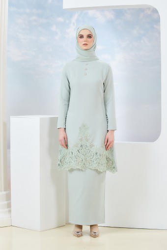 Leyla Kurung in Sage Green