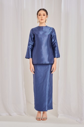 Neera Kurung in Navy Blue