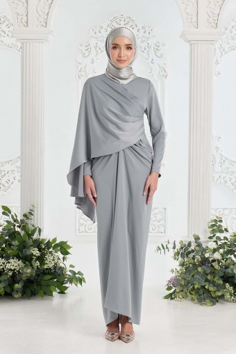 Callista Dress in Steel Gray
