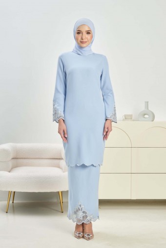 Athalia Kurung in Baby Blue