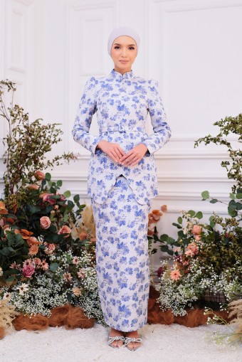 Colleen Kurung in Dusty Blue