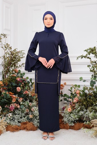 Hatice Kurung in Navy Blue