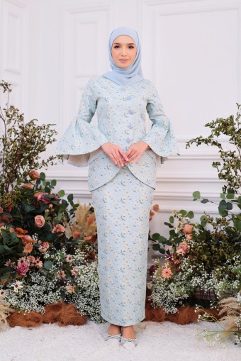 Cherish Kurung in Mint Blue