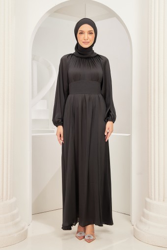 Vasia Abaya Dress in Black