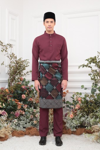 Aiden Baju Melayu in Maroon