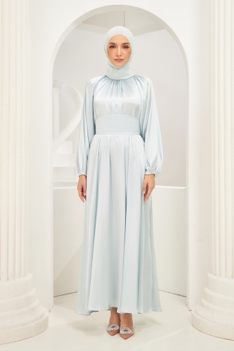 Vasia Abaya Dress in Icy Blue