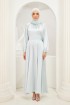 Vasia Abaya Dress in Icy Blue