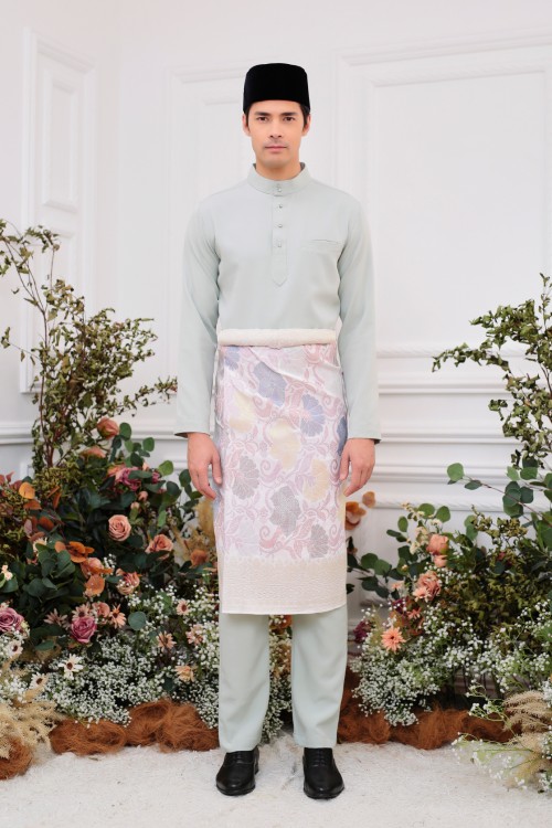 Aiden Baju Melayu in Sage Green