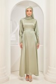 Rhea Abaya Dress in Sage Green
