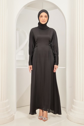 Rhea Abaya Dress in Black