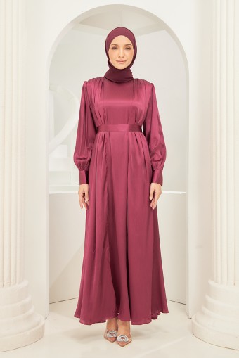 Iliana Abaya Dress in Grape