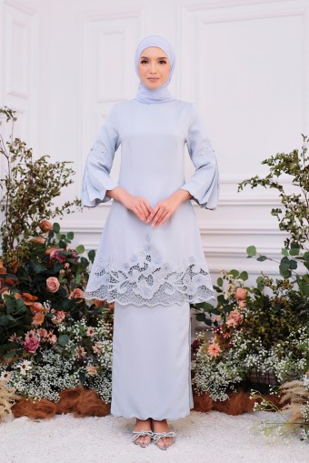 Jaslene Kurung in Baby Blue