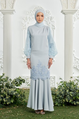 Eugenia Kurung in Powder Blue