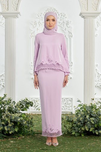 Qisya Kurung in Lilac