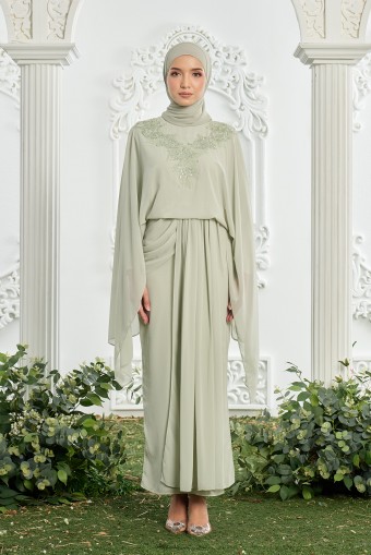 Katrina Dress in Sage Green