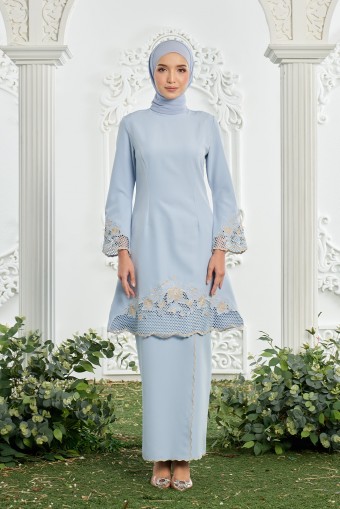 Adeline Kurung in Baby Blue