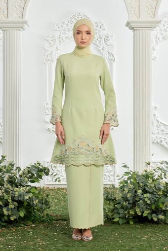 Adeline Kurung in Light Matcha