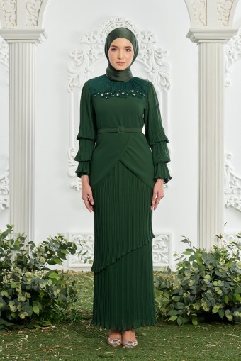 Bernice Kurung in Emerald Green