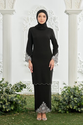 Athalia Kurung in Black