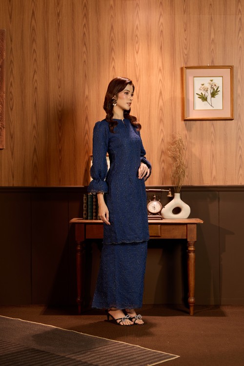 Eryna Kurung in Navy Blue