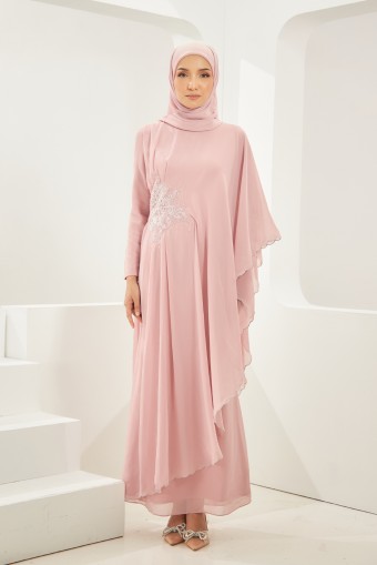 Calafea Abaya Dress in Dusty Pink