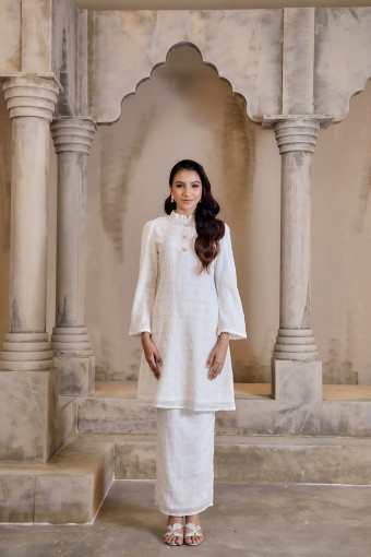 Qistina Kurung in Cream