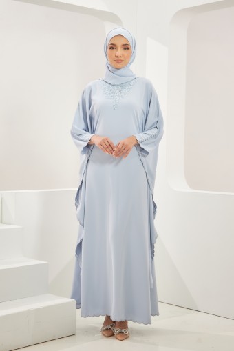 Tahera Abaya Caftan in Powder Blue