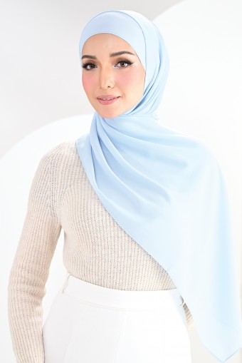 Fluff Chiffon Shawl - Baby Blue