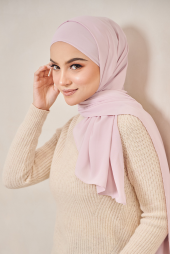 Fluff Chiffon Shawl - Dusty Pink