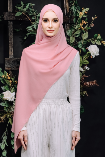 Lush Chiffon Shawl - Rosette Pink