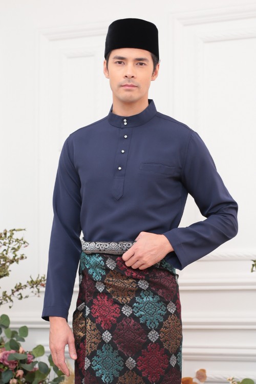 Aiden Baju Melayu in Navy Blue