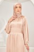 Vasia Abaya Dress in Light Beige