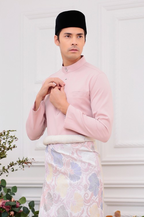 Aiden Baju Melayu in Dusty Pink