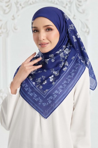 Chysan Printed Square - Royal Blue