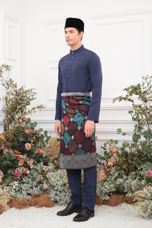 Aiden Baju Melayu in Navy Blue