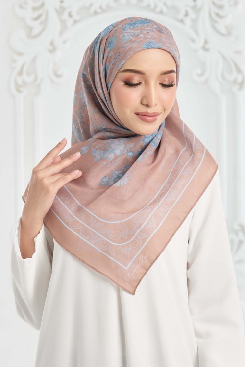 Salvia Printed Square - Almond Brown