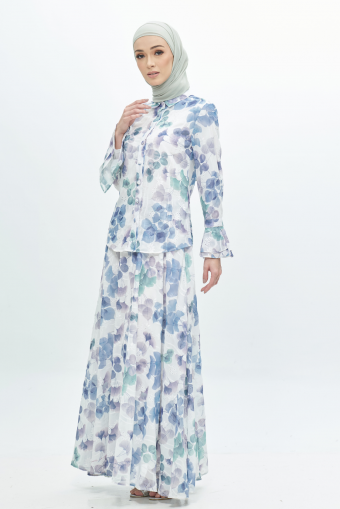Ivy Dress in Blue & Green
