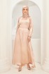 Vasia Abaya Dress in Light Beige