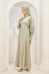 Rhea Abaya Dress in Sage Green