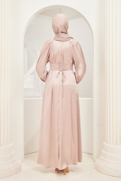 Vasia Abaya Dress in Purple Blush