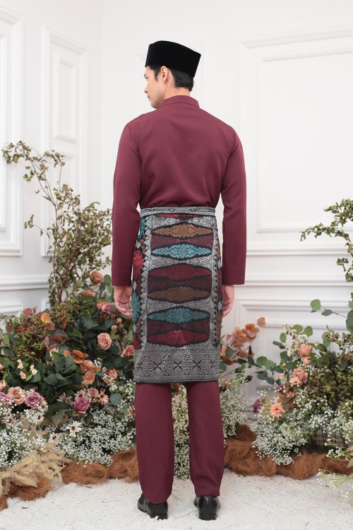 Aiden Baju Melayu in Maroon