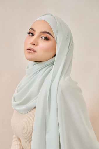 Fluff Chiffon Shawl - Mint Green