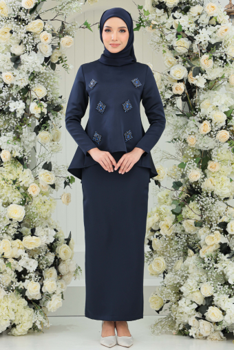Carmen Kurung in Dark Blue