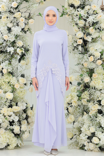 Priscilla Kurung in Soft Lilac