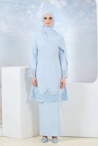 Inara Kurung in Baby Blue